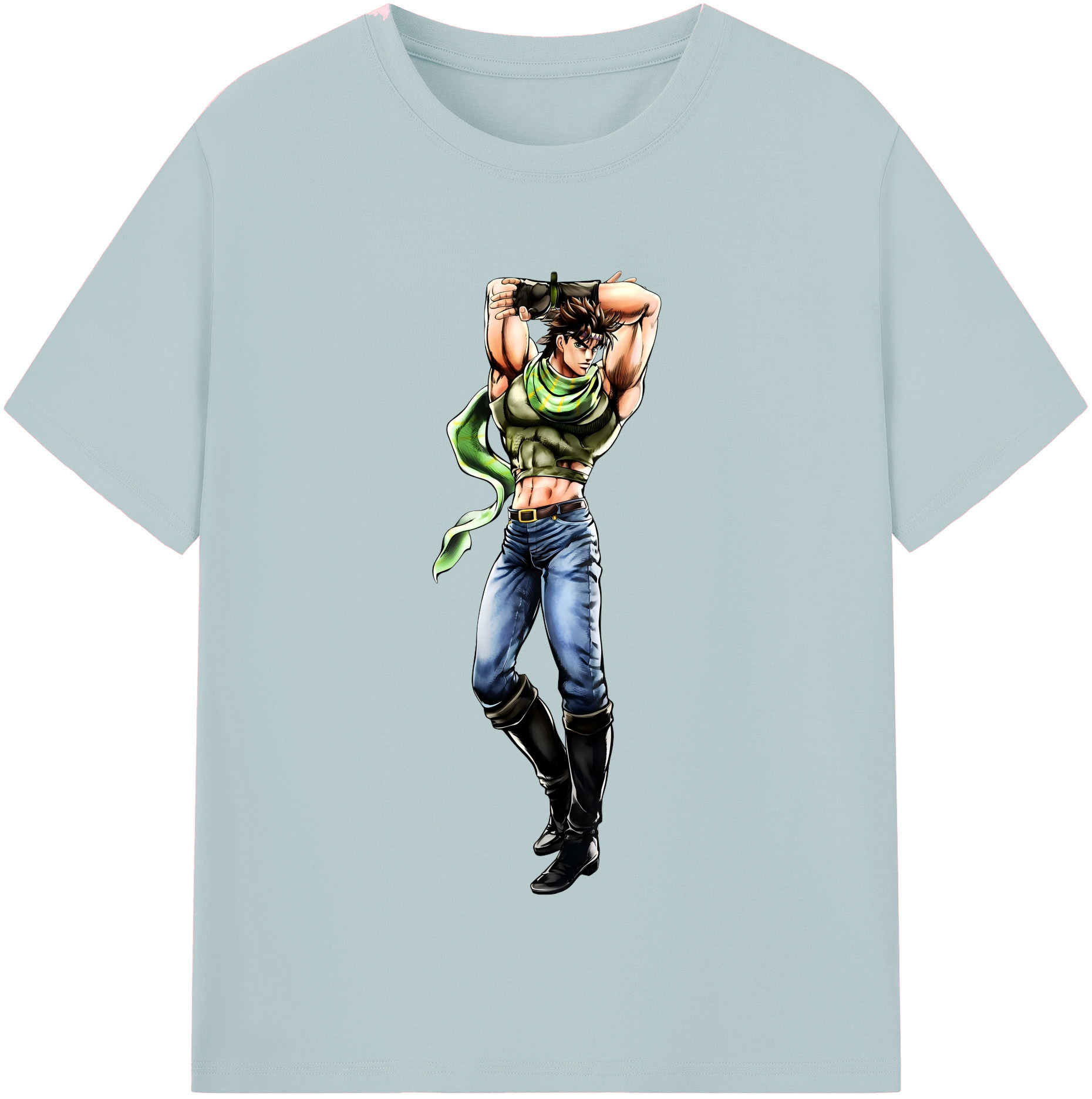 （画像用） ジョジョの奇妙な冒険 ジョセフ?ジョースター JoJo's Bizarre Adventure Joseph Joestar 綿100％半袖Tシャツ（フロントプリント）